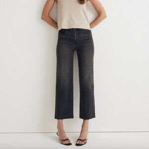 Madewell Perfect Vintage Wide Leg Crop - Size 28 - Black/Gray Wash